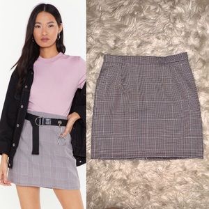 NWT Nasty Gal Plaid Mini Skirt
